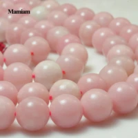 mamiam natural a pure pink opal beads 6mm 8mm smooth loose round stone diy bracelet necklace jewelry making gemstone gift design