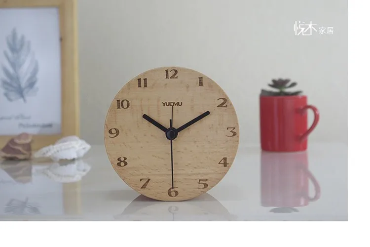 Твердые деревянные будильники прикроватные часы для спальни студенческие