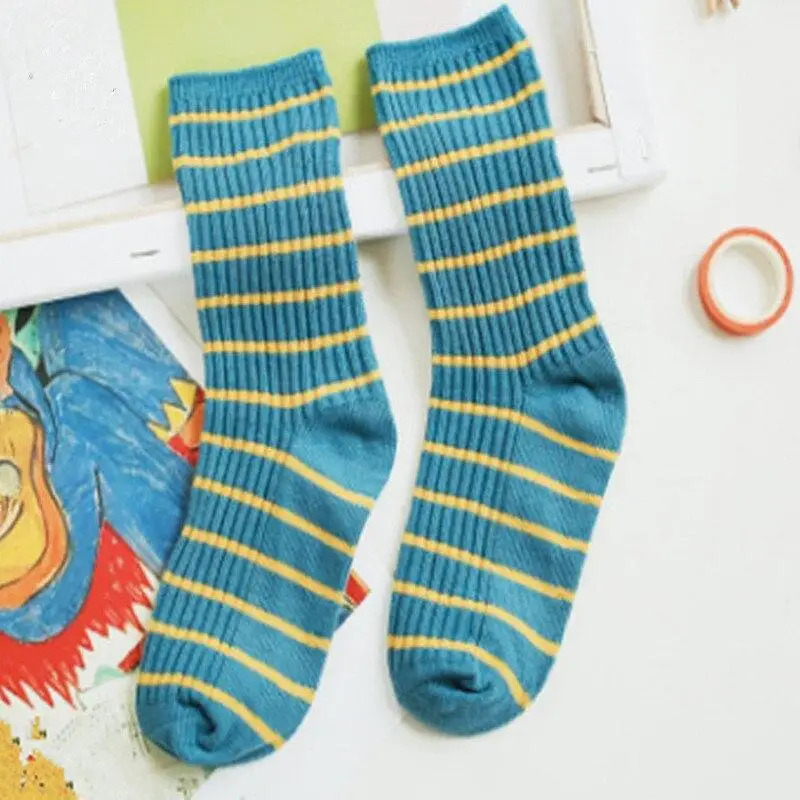

1Pair Spring Autumn Cute Knee Socks Girls Fashion Striped Children Long Socks Soft Cotton Kinderen Sokken High Socks for 1-8T