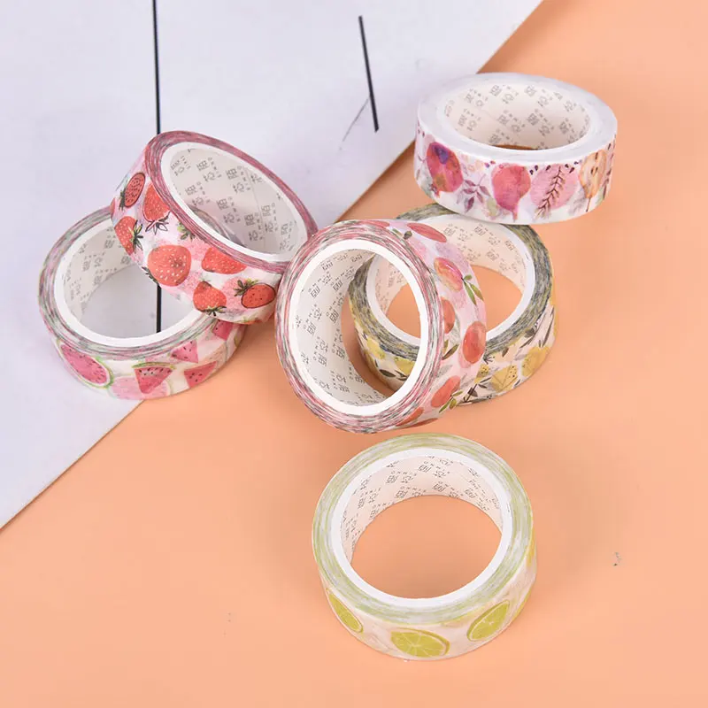 

Cute Fruit Masking Tape DIY Decorative Tape Decor Maskingpaper Tapes 1.5cm*7m