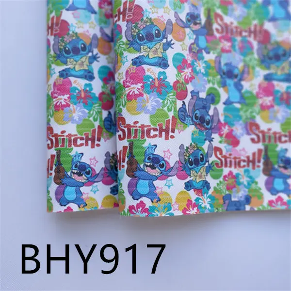 A4 20*33 см Мультфильм Печати Синтетическая кожа ткань для DIY аксессуары BHY238 - Цвет: BHY917
