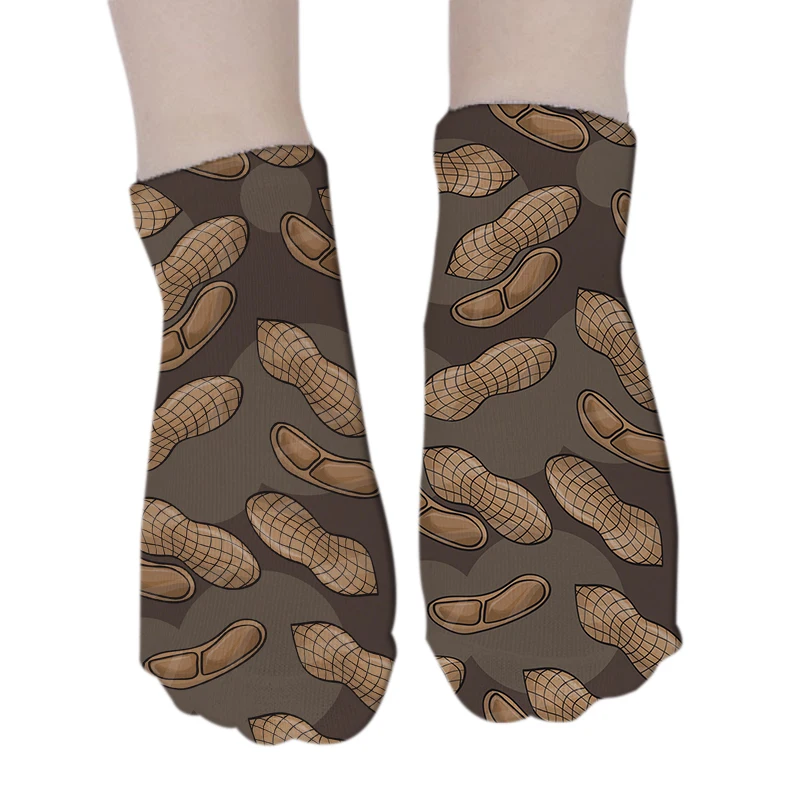 Новые модные женские носки с 3D принтом креативные Забавные милые Мультяшные