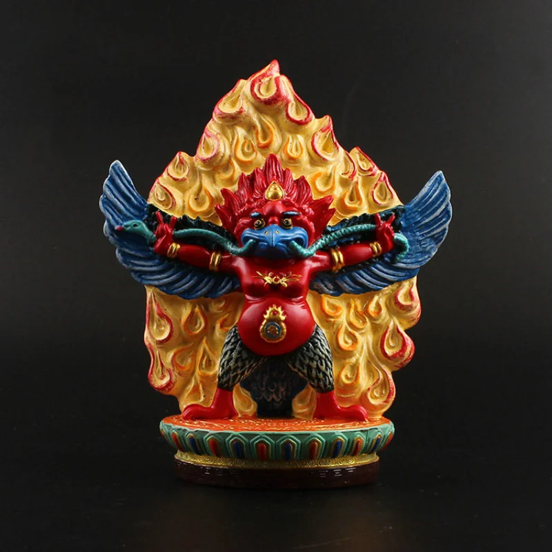 

Garuda, Guardian Statue, Buddha Statue, Resin Painting, Dapeng Bird, Eagle King, Bodhisattva, Tibetan Tantra,