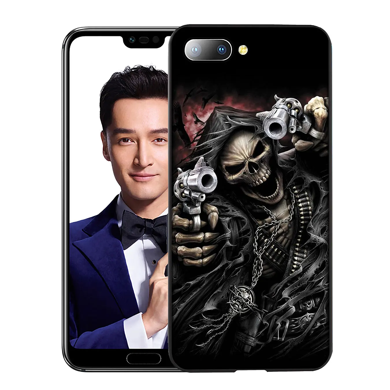 8 Мрачный смерть с косой Скелет мягкий чехол для huawei Y9 Y7 Y6 Prime Honor вид 20 8C 8X8 9 9X10 Lite 7C 7X 7A Pro - Цвет: 8