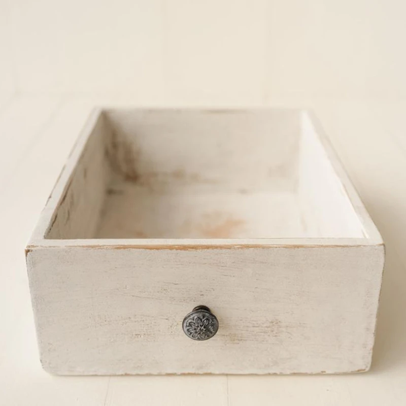 

69HE Newborn Photography Prop Baby Photo Props Wooden Drawer Frame Shooting Prop