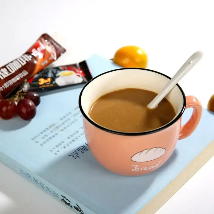 Мультяшная креативная кофейная кружка с молоком керамическая для влюбленных