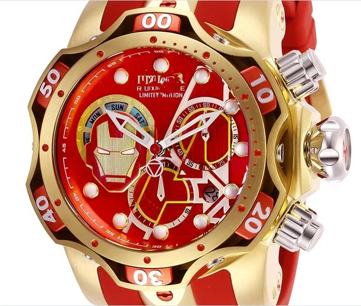 Мужские кварцевые часы с большим циферблатом Disney Marvel Человек-паук | Наручные