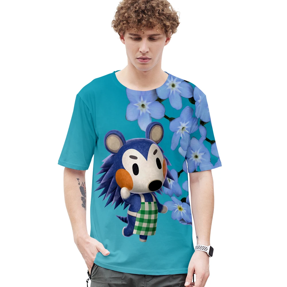 

New Women's T-shirt Animal Crossing Children's Cartoon T-shirt Men's Women's Short Sleeve T-shirt Harajuku Oversized T-shirt