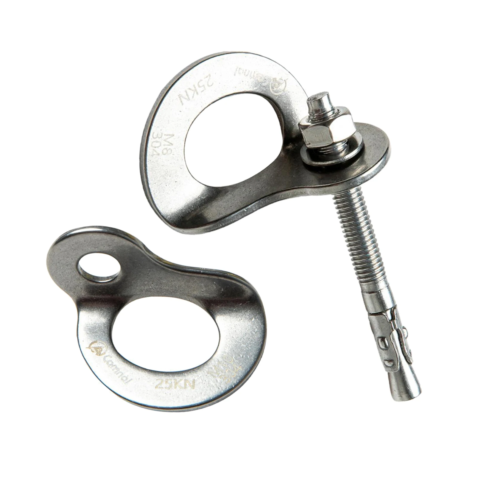 

Rock Climbing Caving 25KN M10 Anchor Bolt Hanger Plate Stainless Steel for Belay Mountaineering Rigging Device