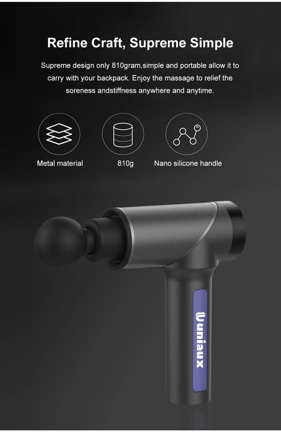 Uniaux Adpro массажный пистолет профессиональный модный физиотерапия | Красота и