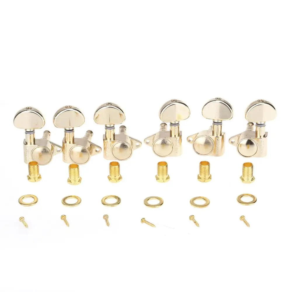 Wilkinson 3R3L Roto Style Sealed Guitar Tuners Machine Heads Tuning Pegs Keys Set for Gibson or Epiphone Les Paul Gold | Спорт и