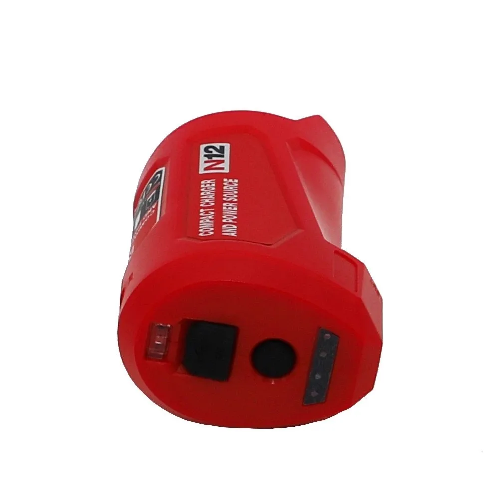 n12 charger converter usb power charging adapter for milwaukee 48 59 1201 m12 li ion battery adapter mobile phone power supply free global shipping