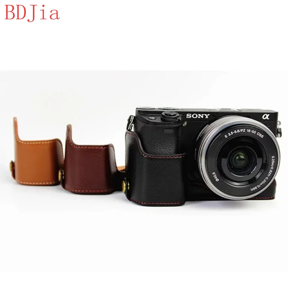 Основание корпуса для половины камеры из натуральной яловой кожи Sony A6100 A6400 A6300 A6000