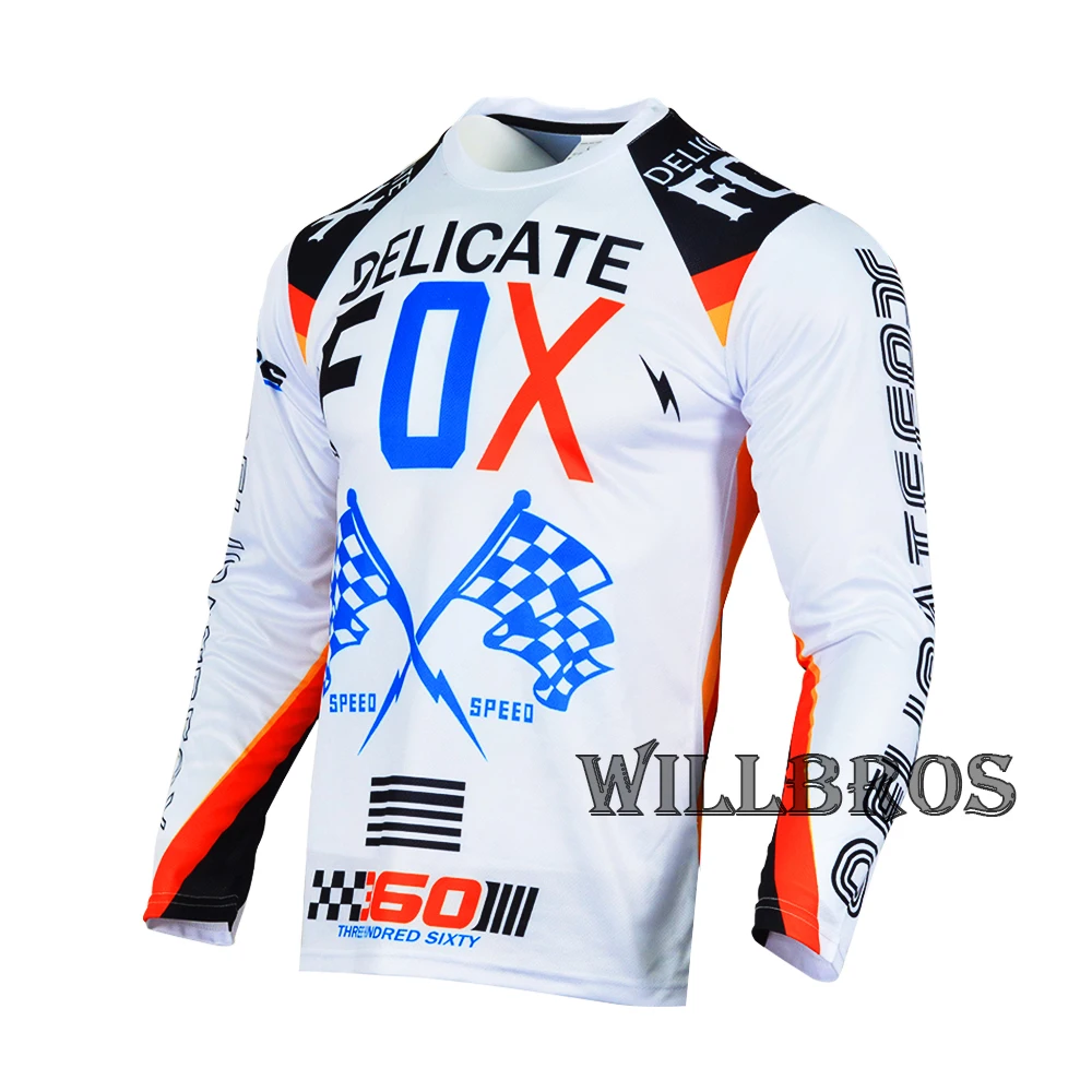 

Delicate Fox 360 Rohr Jersey Mountain Bicycle Offroad Racing Long Sleeve Motocross Motorbike Racing Summer T-shirt