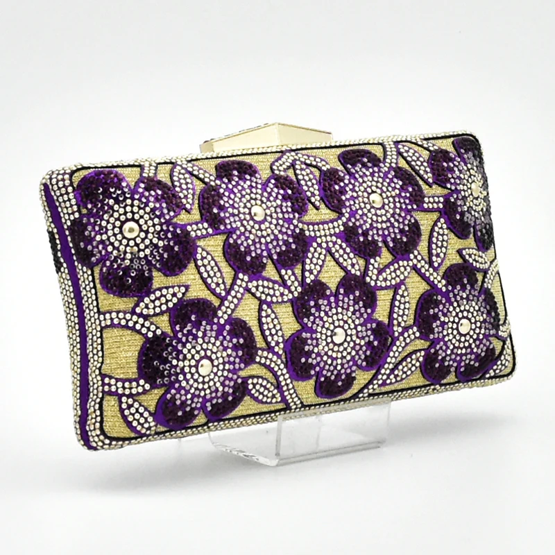 Latest Purple Color Italian Ladies Shoes and Bag Set Decorated with Rhinestone African Matching Bags In Women | Обувь