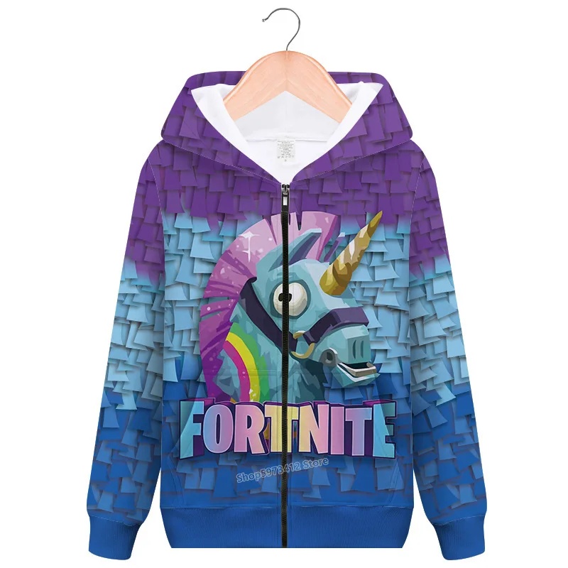 Толстовка Fortnites с рисунком аниме повседневный кардиган на молнии круглым вырезом