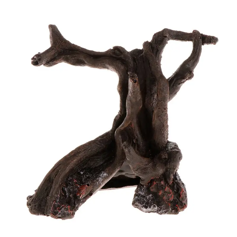 Аквариум из мертвой древесины Искусственная резина украшение для аквариума