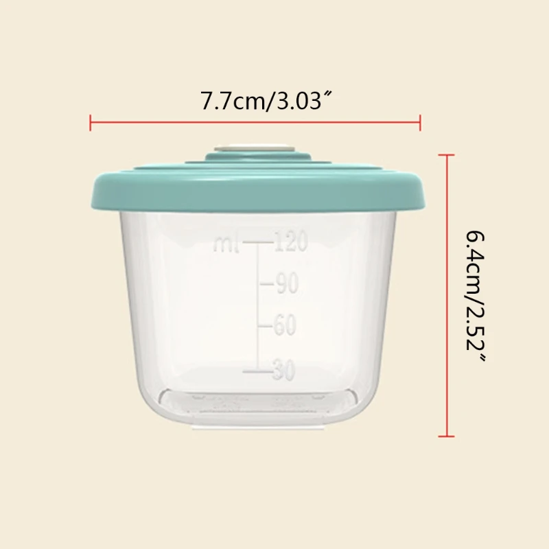 

6 Pcs/Set Baby Food Organizer Storage Plastic Containers Freezing Cubes Tray Pots Freezer