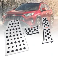 for camry avalon harrier rav4 2018 2020 aluminum car accelerator fuel brake clucth pedal foot rest pedal pad cover accessories