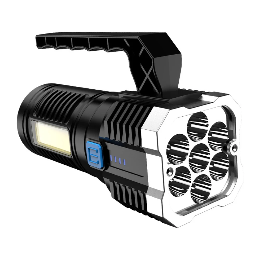 

1200mAh Super Powerful LED COB Flashlight ABS Torch USB Rechargeable Waterproof Durable Strong Lamp Hiking Camping Outdoor Tools
