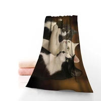 hot custom ragdoll cat towel printed cotton facebath towels microfiber fabric for kids men women shower towels