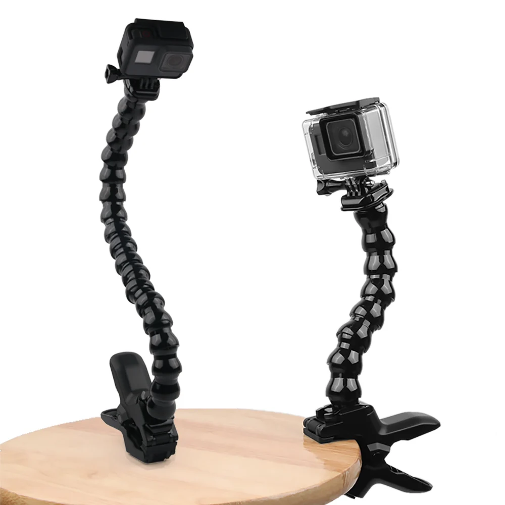 

Gooseneck Arm Neck Tripod Mount Adjustable Flexible Clamp Clip for GoPro Hero 10 9 8 7 6 5Black Sjcam Xiaomi Yi Camera Accessory