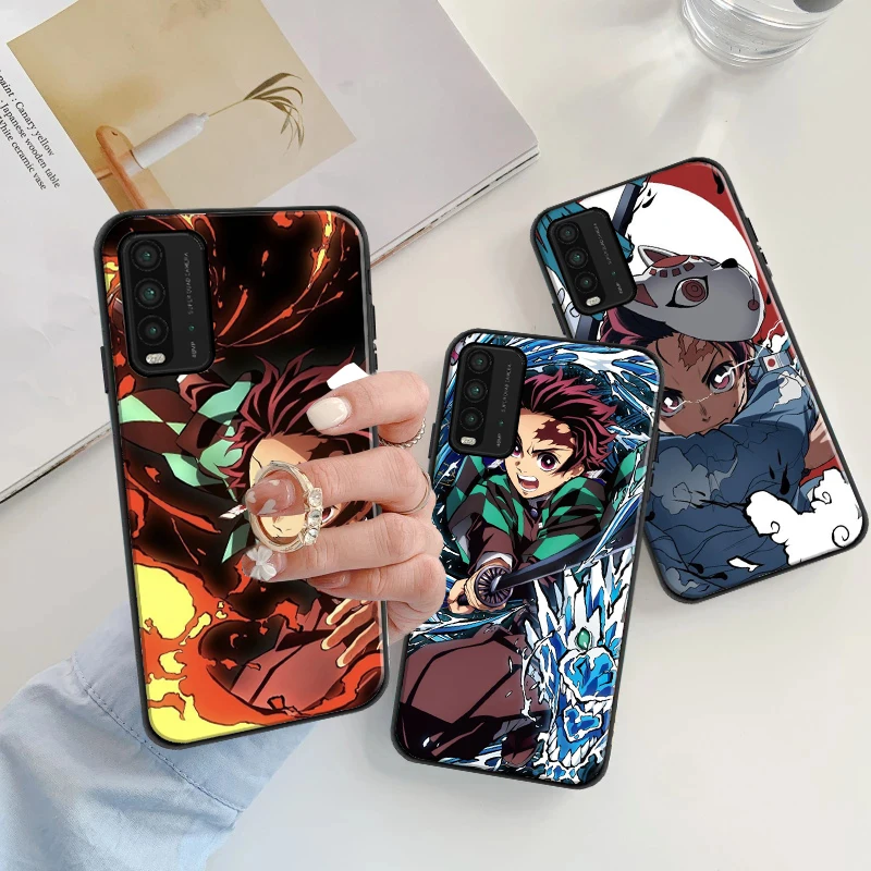 

Demon Slayer Phone Cases Case For Xiaomi Redmi 9 9i 9AT 9T 9A 9C Note 9 9T 9S 9 Pro Max Anime Kimetsu No Yaiba TPU Back Cover