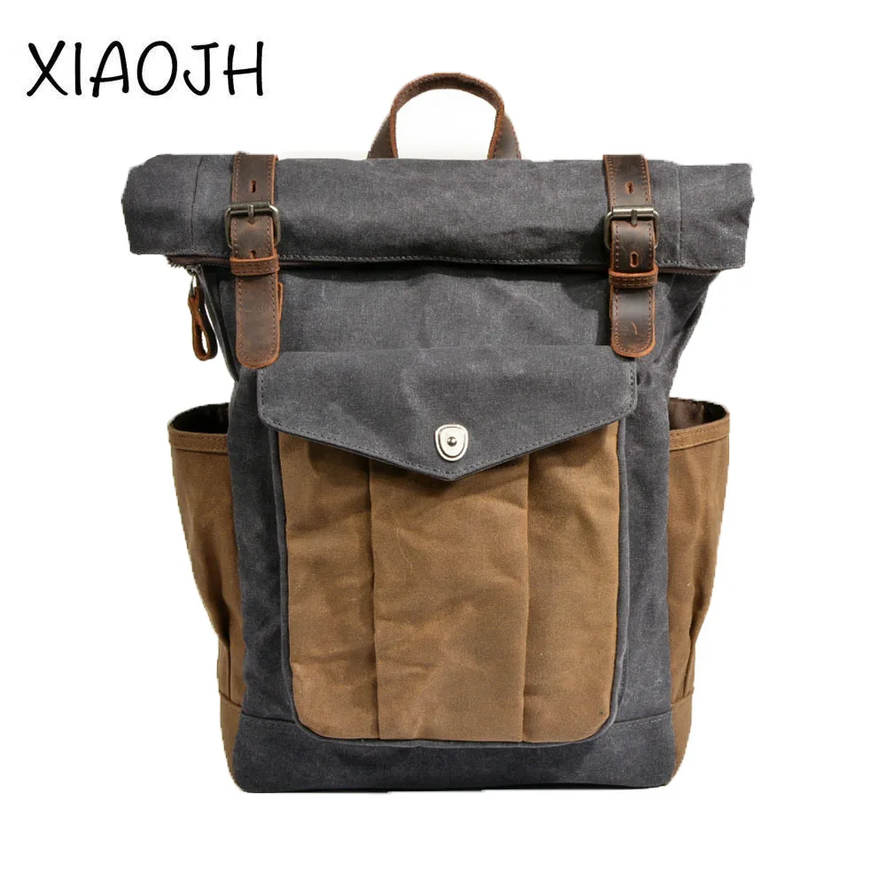 

Backpack Female Men's Buckle Large-capacity Student School Travel Couple Backpack Outdoor Fishing High-quality Oxford Cloth Bag