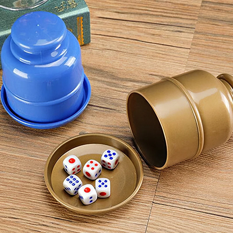 

1 Dice Cup Set And 5 Dices Owning Strong Endurance For Dice Guessing Game Drinking Board Entertainment Games Party Supplies