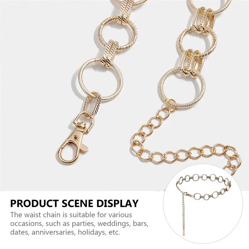 

Metal Versatile Waist Chain Belt Body Chain Belly Chain Belt for Women Ladies