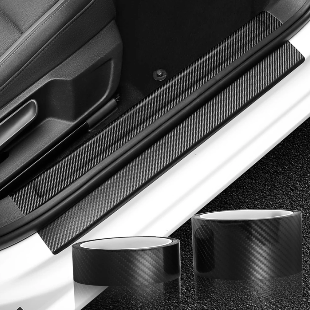Наклейка на порог автомобиля из углеродного волокна Защитная пленка для Samsung QM6 QM3