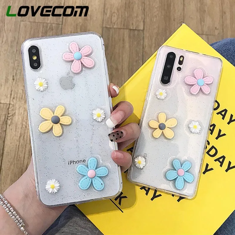 Чехол LOVECOM с милым мультяшным цветком для телефона Huawei P40 Pro P30 P20 Lite Mate 30 Nova 5 5i