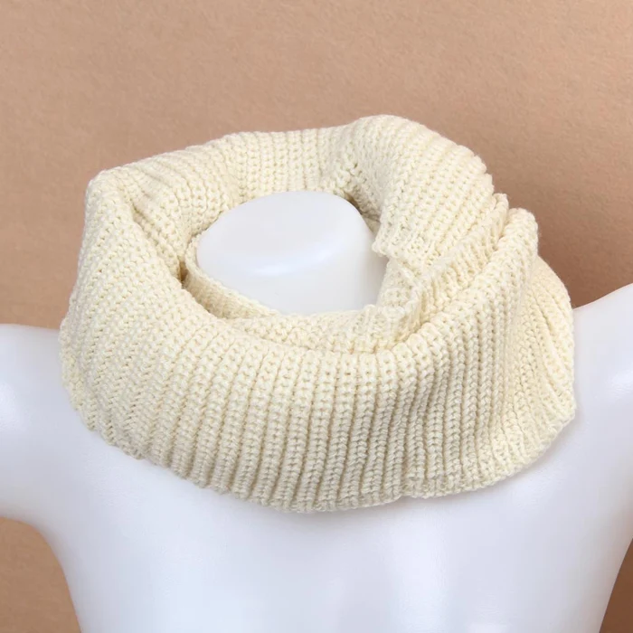 

Winter Men Women Knitted Scarf Shawl Wrap Warm Soft Neckerchief Scarves -OPK