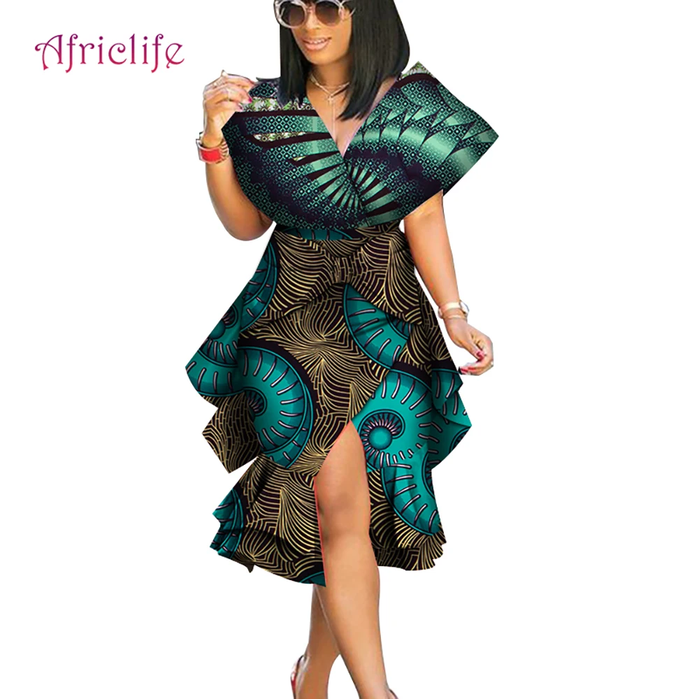 Элегантные женские платья с большим бантом африканская юбка Дашики для женщин
