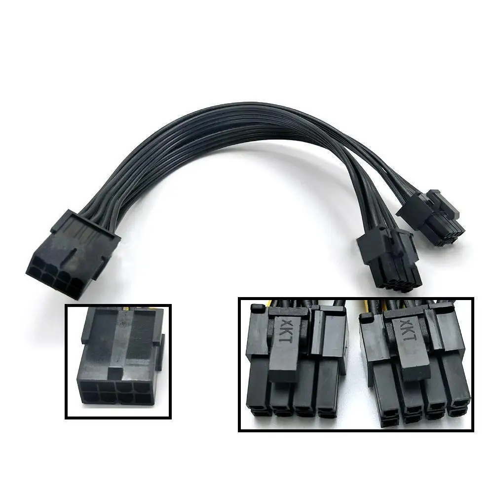 

Graphics Card Extension Cable Power Cord 8P Female To Dual 6+2pin Male Graphics Card Graphics Card Power Cord Adapter Cable