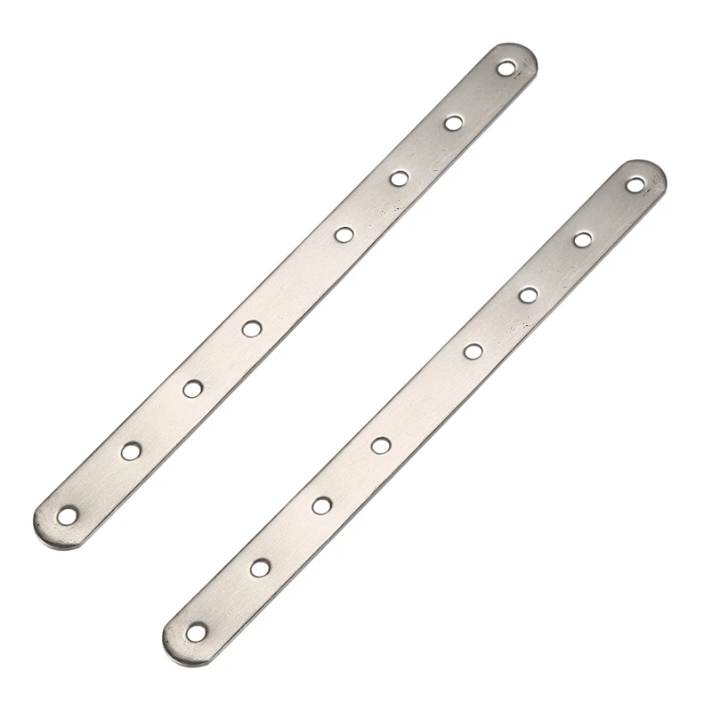 

New 2X Metal 8 Holes Flat Straight Design Corner Brace Angle Bracket 250mm