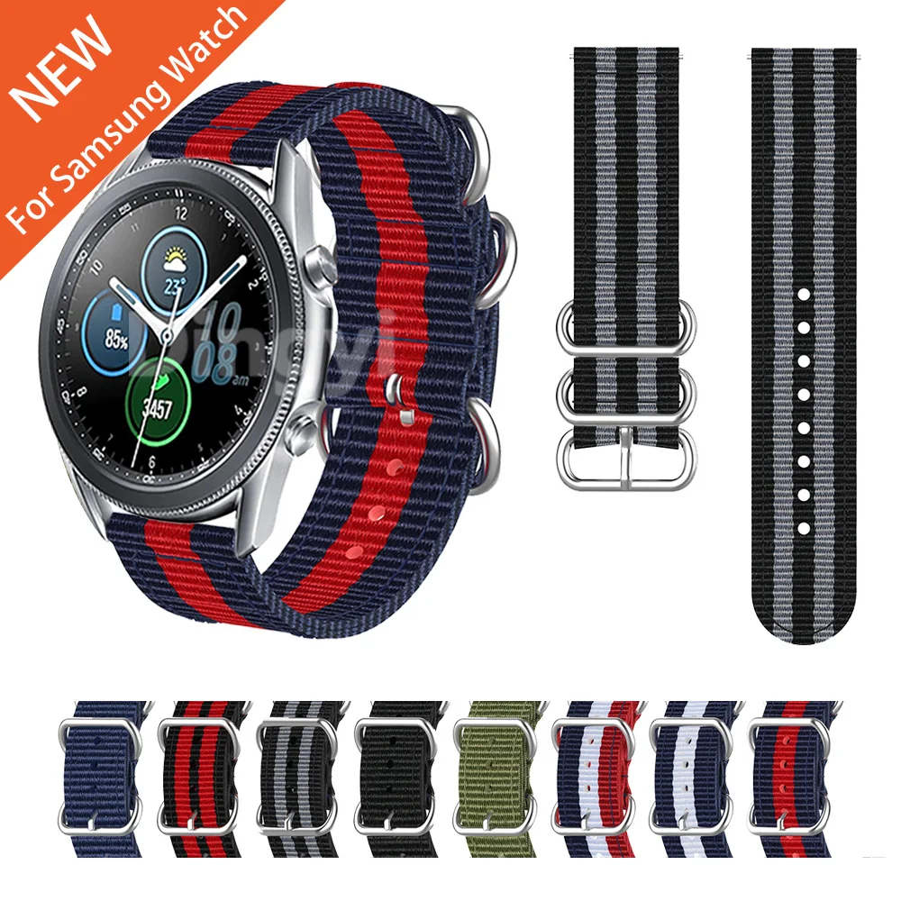 

Ремешок нейлоновый для Samsung Galaxy Watch 3, плетеный браслет с кольцевой пряжкой, 45 мм 41 мм 46 мм 42 мм Active 2 S3