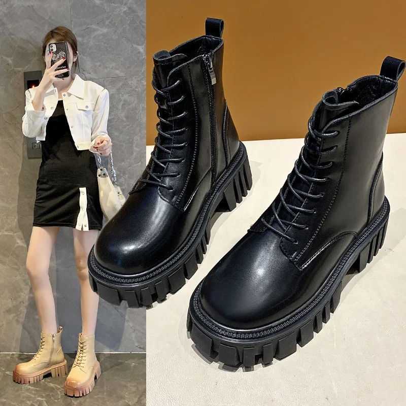 Ботинки Martin женские в британском стиле Осень-зима 2021 красные сетчатые тонкие