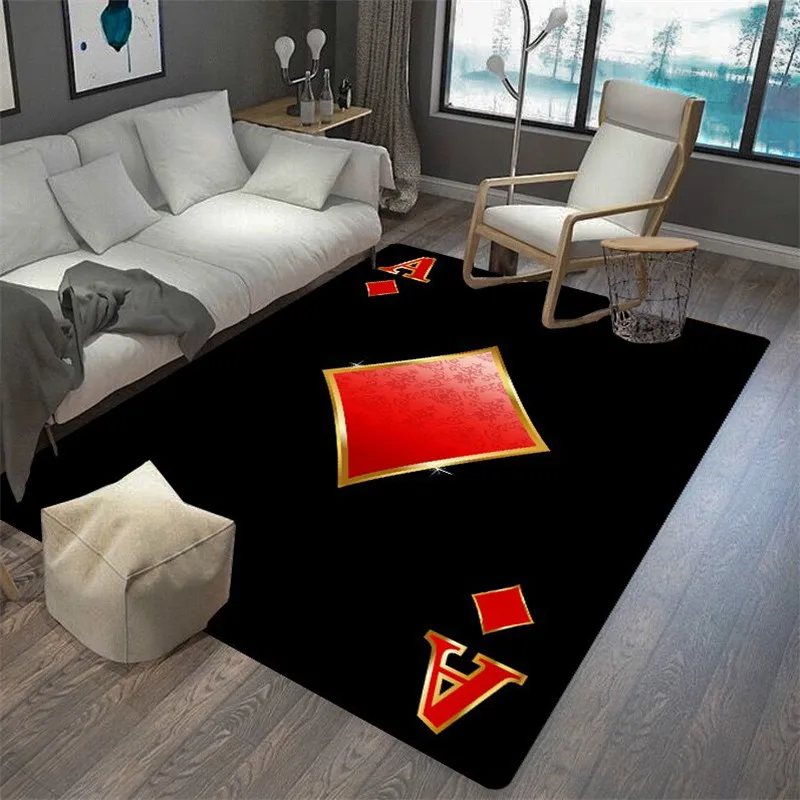 

Playing Cards Printed Rugs Plum Blossom A Brief Carpets for Living Room Belcony Bedroom 120x160cm Large Area Rug New Arrvial