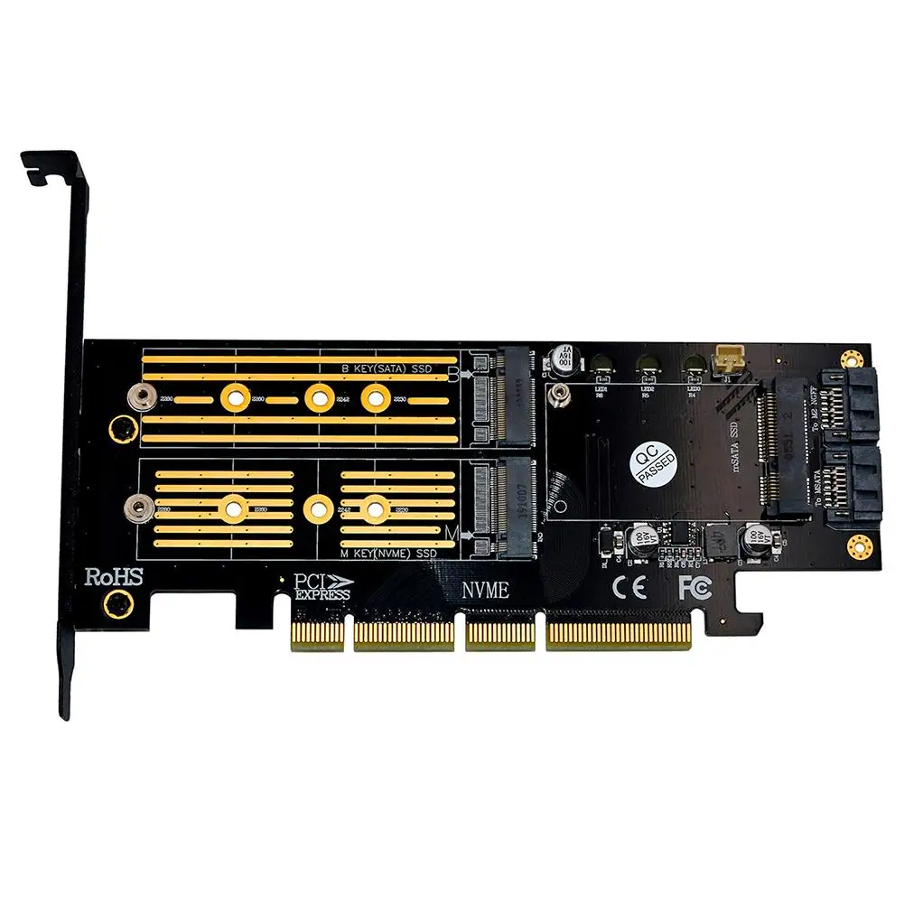 3-в-1 NGFF PCIE M.2 Apapter NVME SATA 3-канальный SSD-индикатор для чтения и записи, светодиодный индикатор для PCI E 4X SATA3 Apapter для карт 2230-2280
