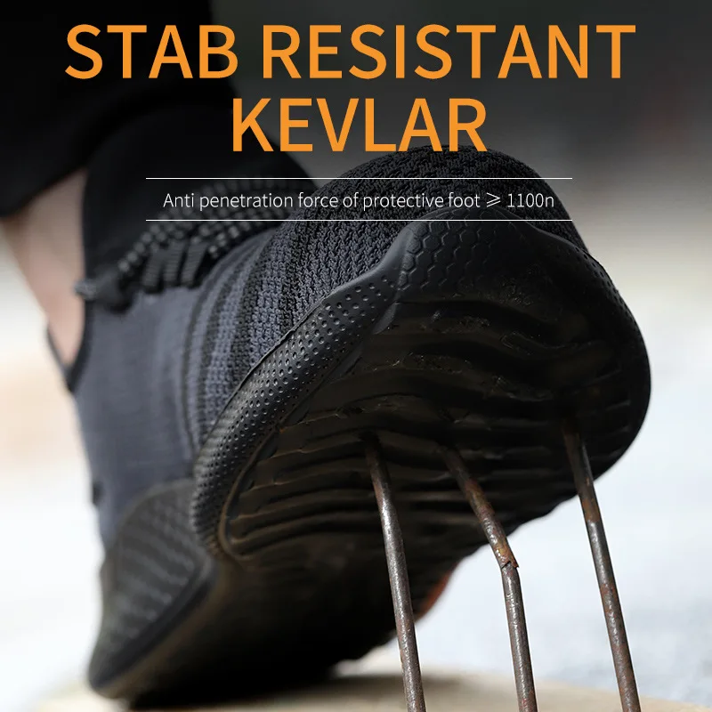 Защитная обувь мужские проколостойкие рабочие кроссовки Рабочая со стальным