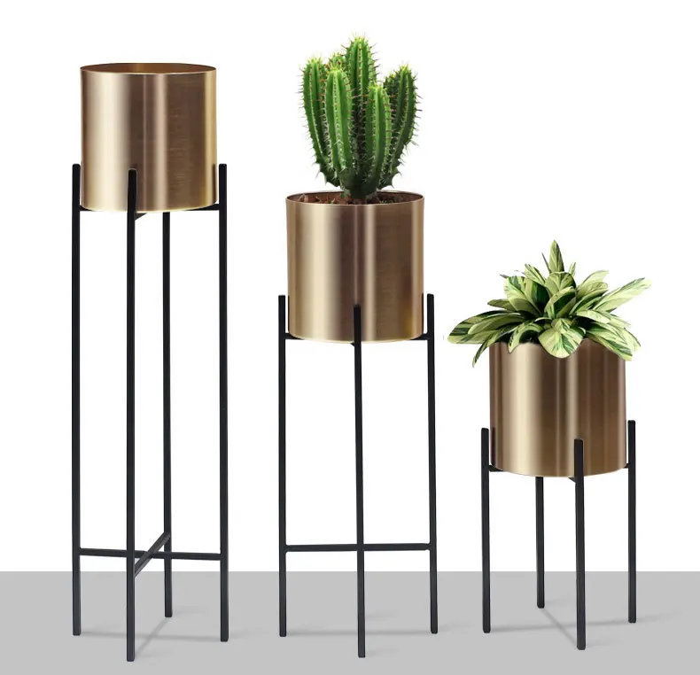 

Nordic Metal Flower Pot Simple Creative Decorative Vase Iron Flower Stand Home Decoration Plant Pots Decorative Indoor Plant Pot