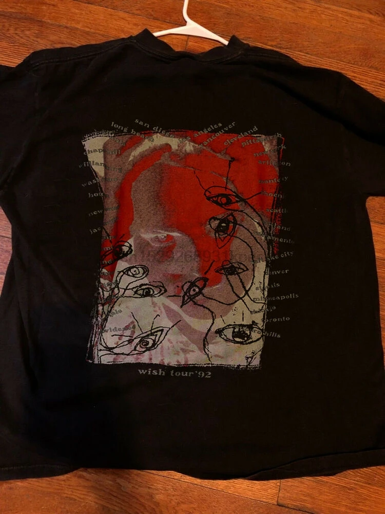 

Винтажная 1992 футболка The Cure Wish Tour Siouxsie and the Banshee Reprint