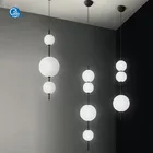 Итальянский подвесной светильник с круглым шариком, новый дизайн, современная лампа для прикроватного столика, в комплекте лампа