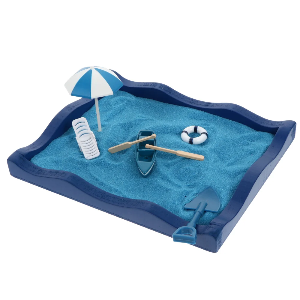 

1 Set Simulation Ocean Scene Garden Office Desktop Mini Ocean Garden Sand Tray