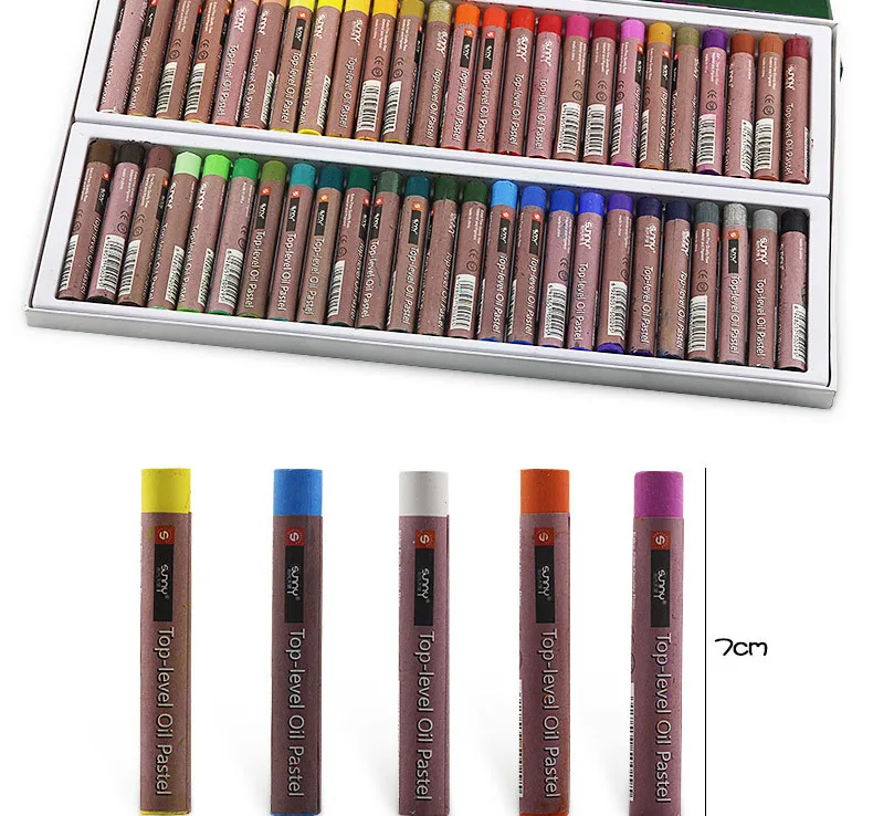 Круглая Пастельная кисть для рисования маслом 50 цветов/комплект |