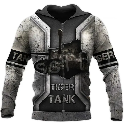 

Tessffel Hot Games World of Tanks Animal Tiger Tank Funny Autumn Sweater Pullover Tracksuit 3DPrint Men's Hoodies Men/Women A-3