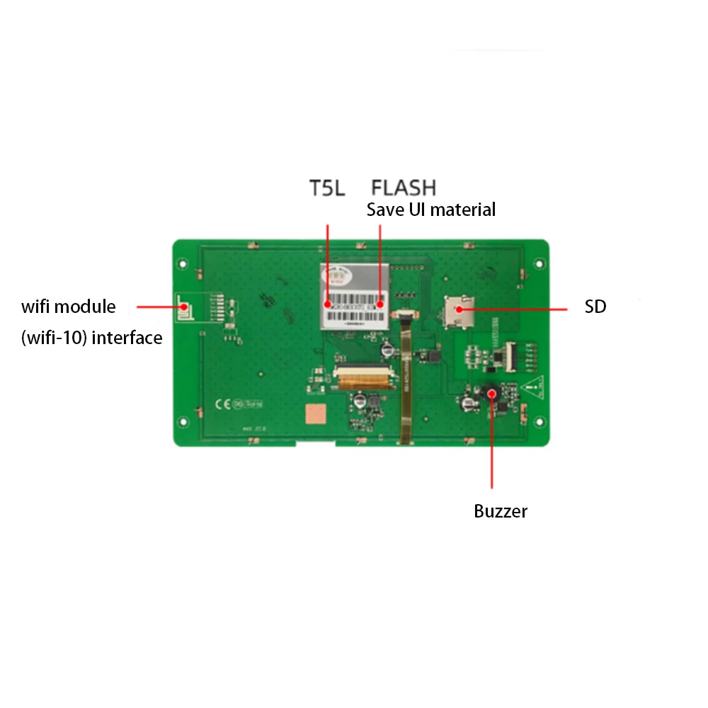 7-дюймовый серийный экран DGUS II smart LCD дисплей wifi модуль интерфейс емкостный