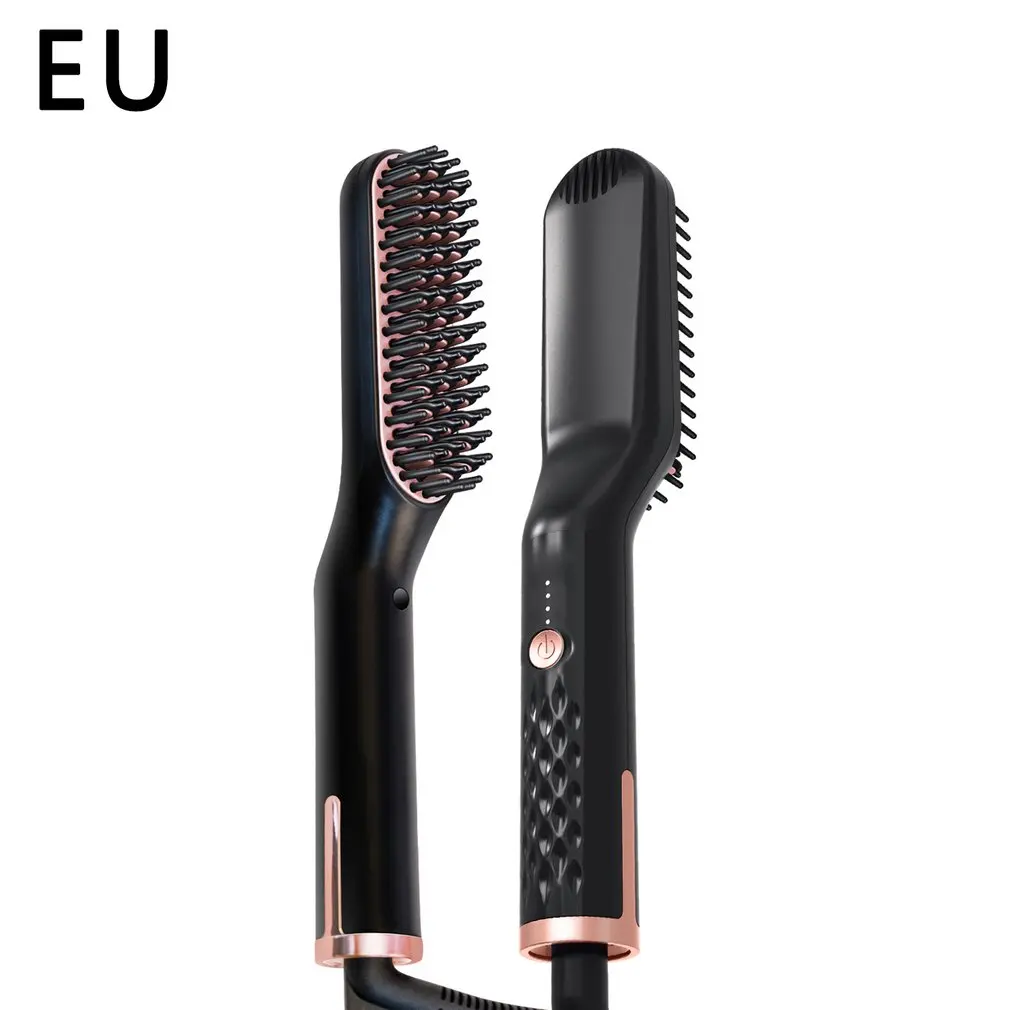 

Hair Straightening Irons Beard Grooming Kit Boy Multifunctional Men Beard Straightener Styling Hair Comb Brush