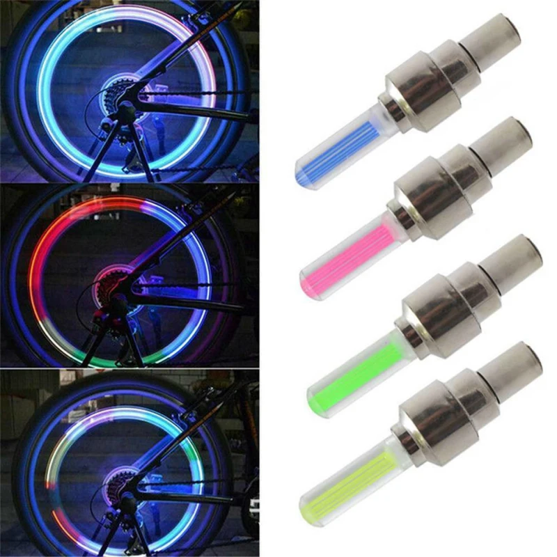 

Bike Bicycle Car Motorcycle Wheel Tire Lamp Valve tire light Cycling Accessories 2Pcs HOT LED NEON Light Valve Stem CAP